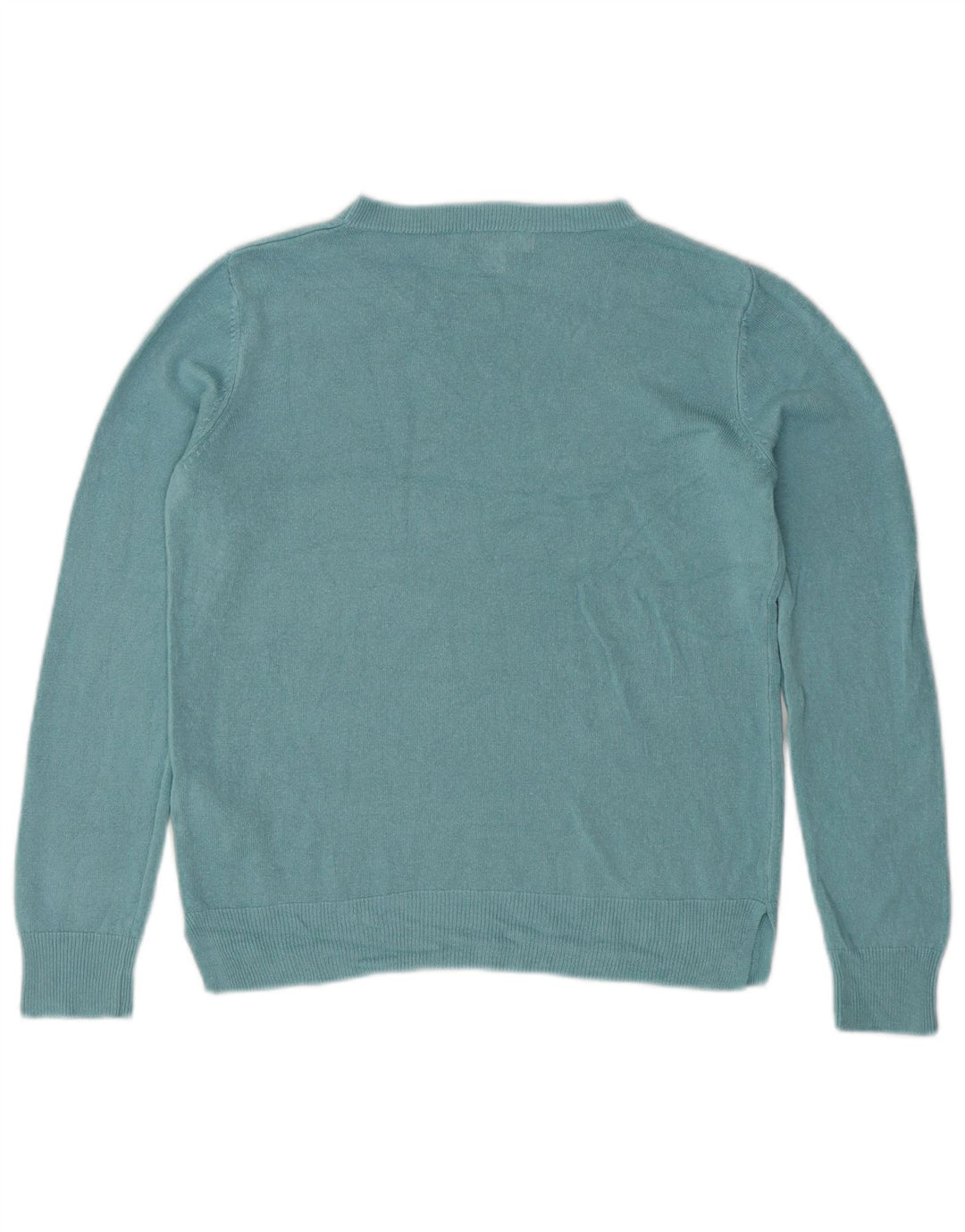 Marks & Spencer Damen-Pullover mit U-Boot-Ausschnitt, UK 12, Mittelblau, Acryl