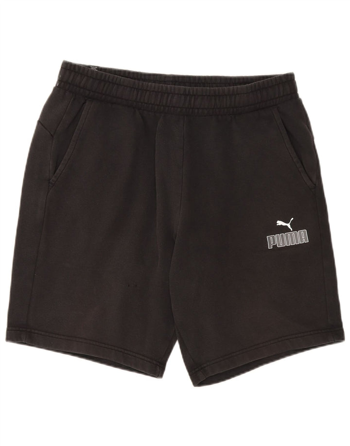 Puma Herren-Sportshorts, groß, schwarze Baumwolle