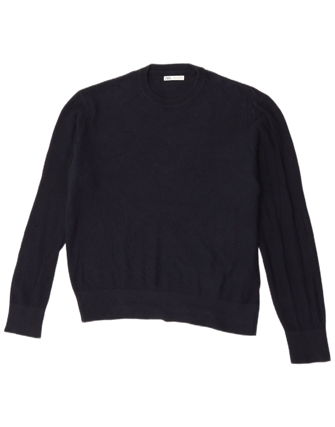 Zara Herren-Pullover mit Rundhalsausschnitt, mittelgroß, Marineblau