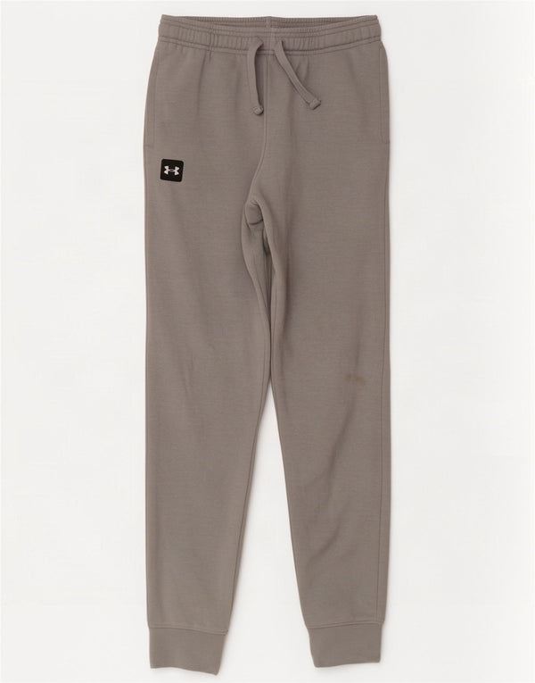 Under Armour Jungen-Trainingshose, Jogginghose, 11–12 Jahre, Größe L, Grau, Baumwolle