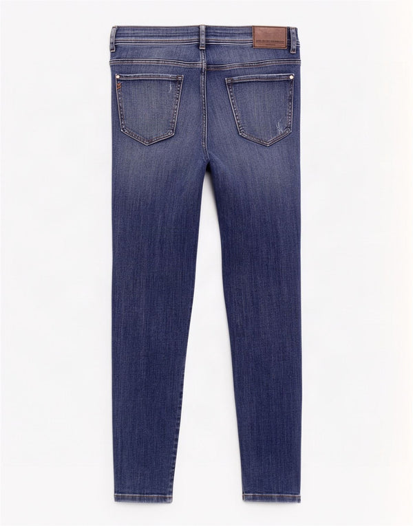 Zara Damen Distressed Skinny Jeans EU 40 Medium W30 L28 Blaue Baumwolle