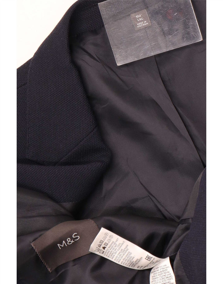 Marks & Spencer Herren-Blazer, lang, mit 2 Knöpfen, UK 50, 3XL, Marineblau