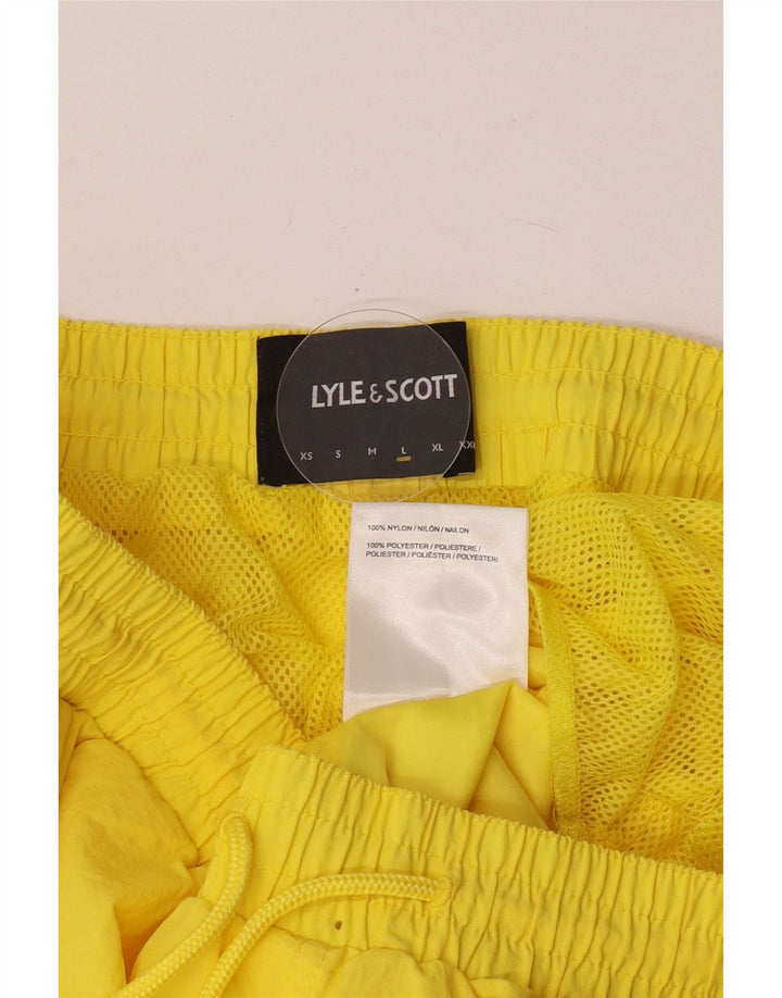 Lyle & Scott Herren-Badeshorts, groß, gelbes Nylon