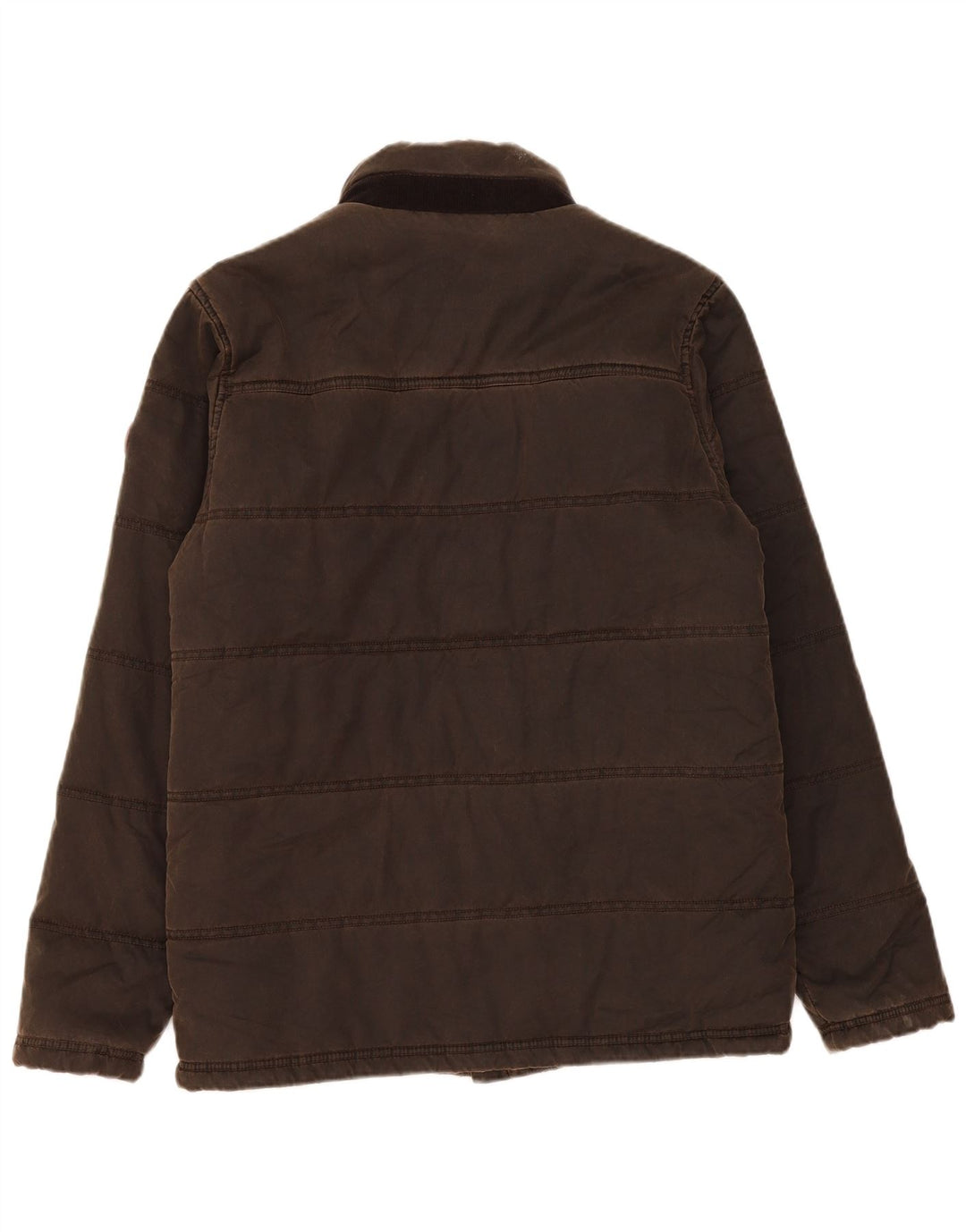 Weird Fish Wattierte Herrenjacke UK 38 Mittelbraunes Polyester