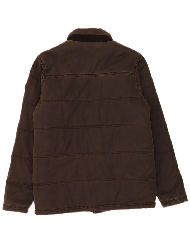 Weird Fish Wattierte Herrenjacke UK 38 Mittelbraunes Polyester