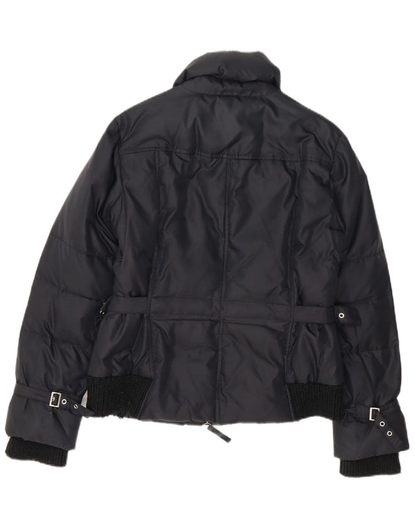 Trussardi Damen Wattierte Jacke IT 42 Medium Schwarz Polyamid