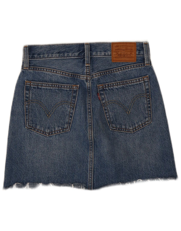 Levi's Damen Jeansrock W24 XS Blaue Baumwolle