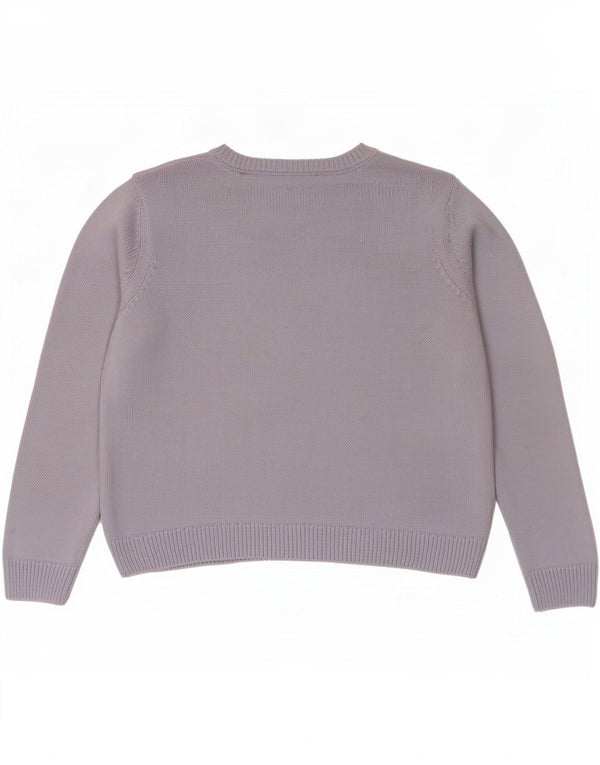 Marks & Spencer Damen-Pullover mit grafischem Rundhalsausschnitt, Gr. 16, Blau