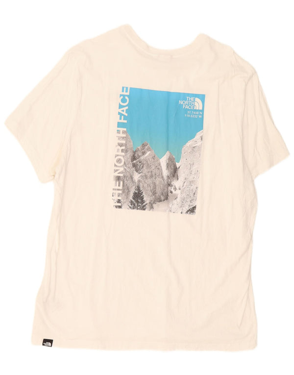 The North Face Herren-T-Shirt mit Grafik, 2XL, weiße Baumwolle