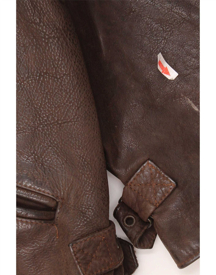 Vintage Herren Lederjacke UK 36 Small Brown
