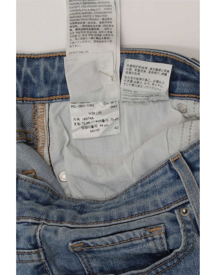 Levi's Damen 712 Slim Jeans W29 L30 Blaues Lyocell