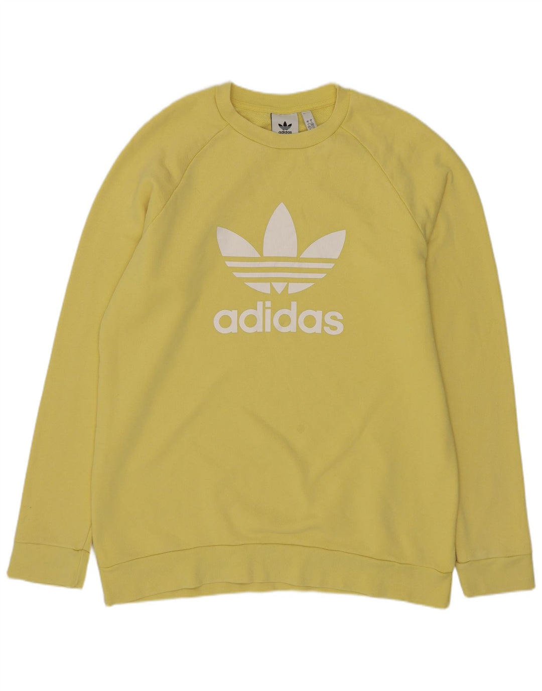 Adidas Herren Grafik-Sweatshirt-Pullover, groß, gelbe Baumwolle