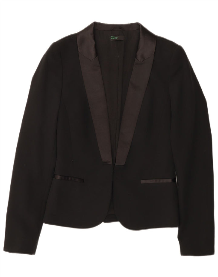 Benetton Damen Blazer Jacke IT 40 Small Schwarz