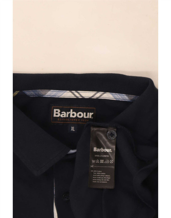 Barbour Herren Poloshirt XL Marineblau Baumwolle