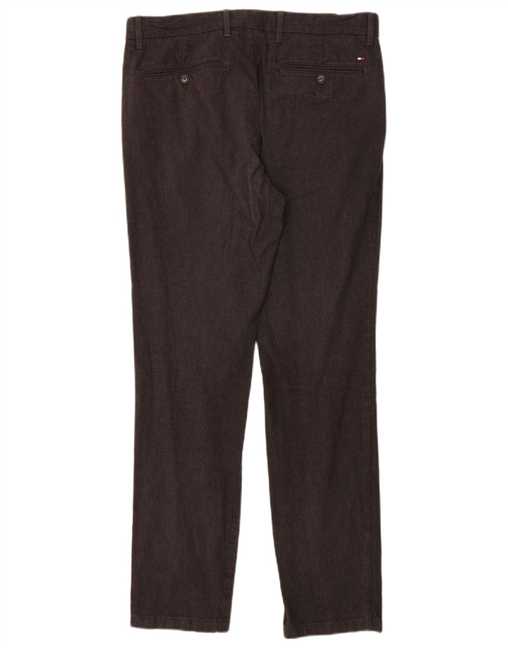 TOMMY HILFIGER Herren Slim Chinohose W32 L32 Graue Baumwolle