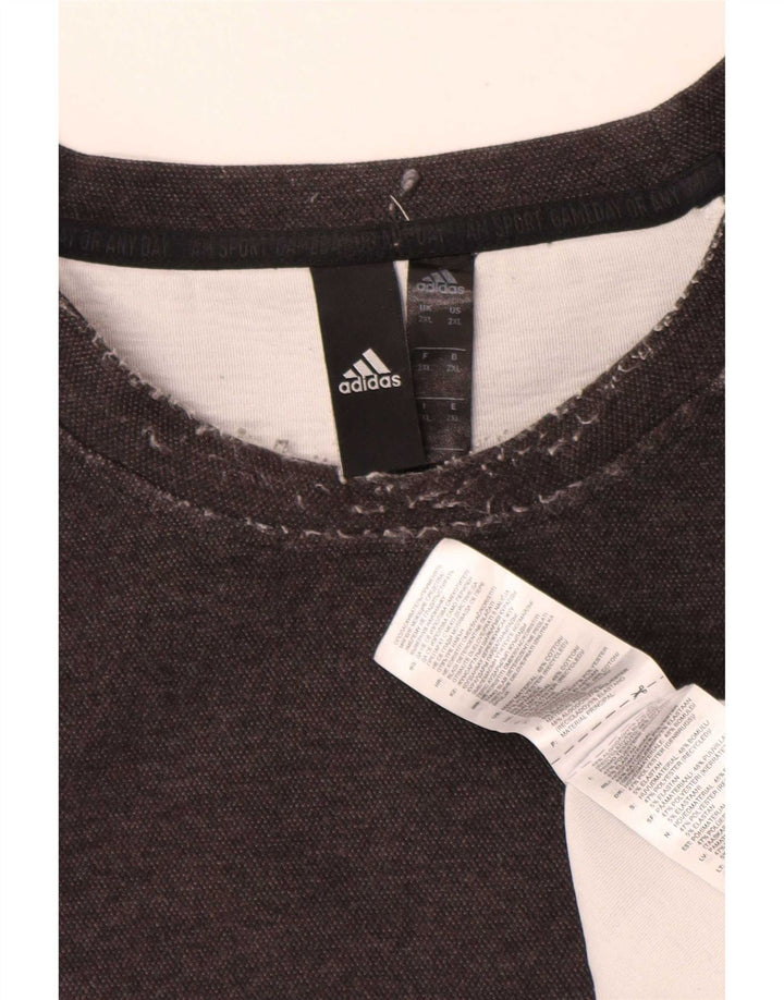 Adidas Herren Sweatshirt Pullover 2XL Grau Baumwolle