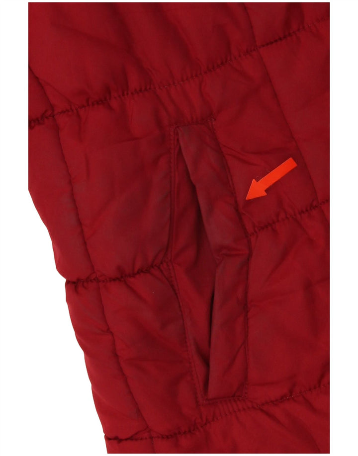 Marks & Spencer Wattierte Damenjacke mit Kapuze, UK 14, Mittelrot, Polyester