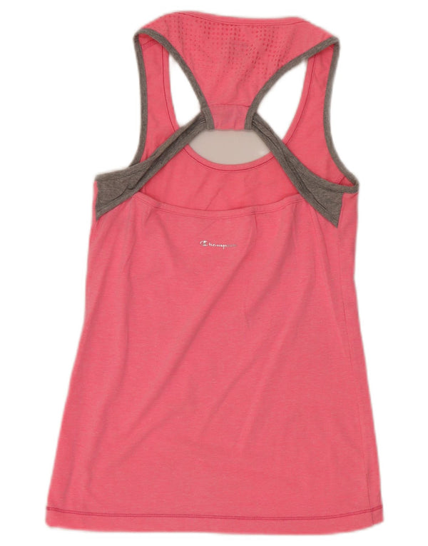 Champion Damen Crop Vest Top UK 12 Mittelrosa gepunktet