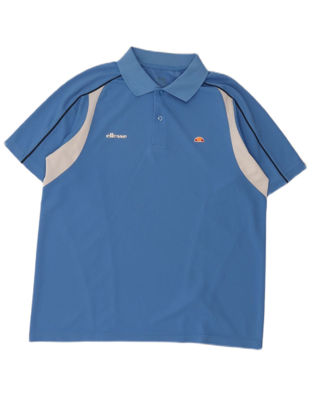 Ellesse Herren-Poloshirt, mittelblau, Farbblock