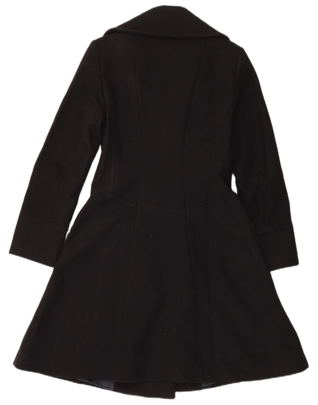 Reiss Damenmantel UK 10 Small Schwarze Wolle