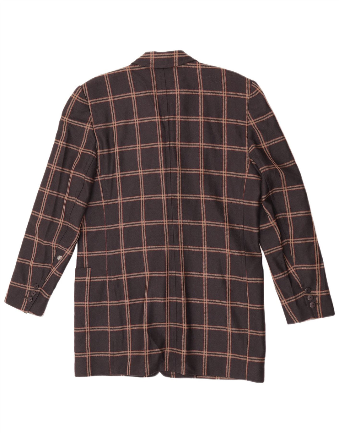 Laurel Damen Longline 3-Knopf-Blazerjacke EU 40 Mittelbraun kariert