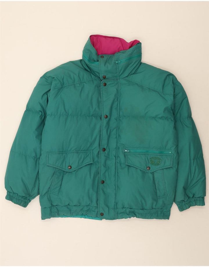 Vintage Herren Reversible wattierte Jacke UK 42 XL Mehrfarbiger Farbblock