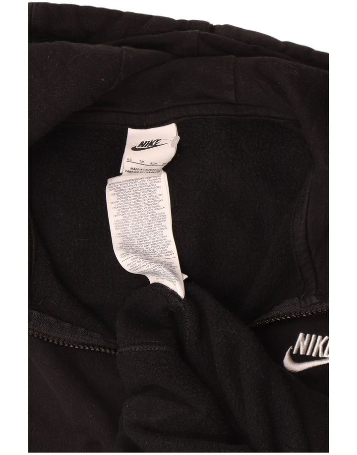 Nike Herren-Kapuzenpullover mit Reißverschluss, XS, schwarze Baumwolle