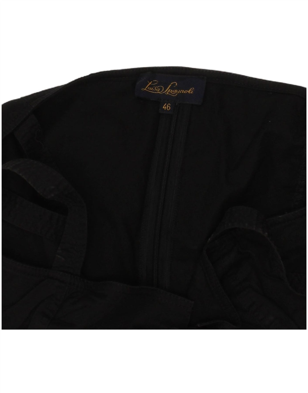 LUISA SPAGNOLI Womens Corset Top IT 46 Large Black Cotton