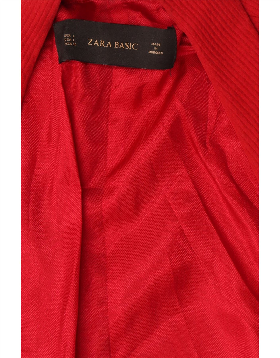 Zara Damen-Blazer mit 3/4-Ärmeln, offen, Gr. 40, Rot