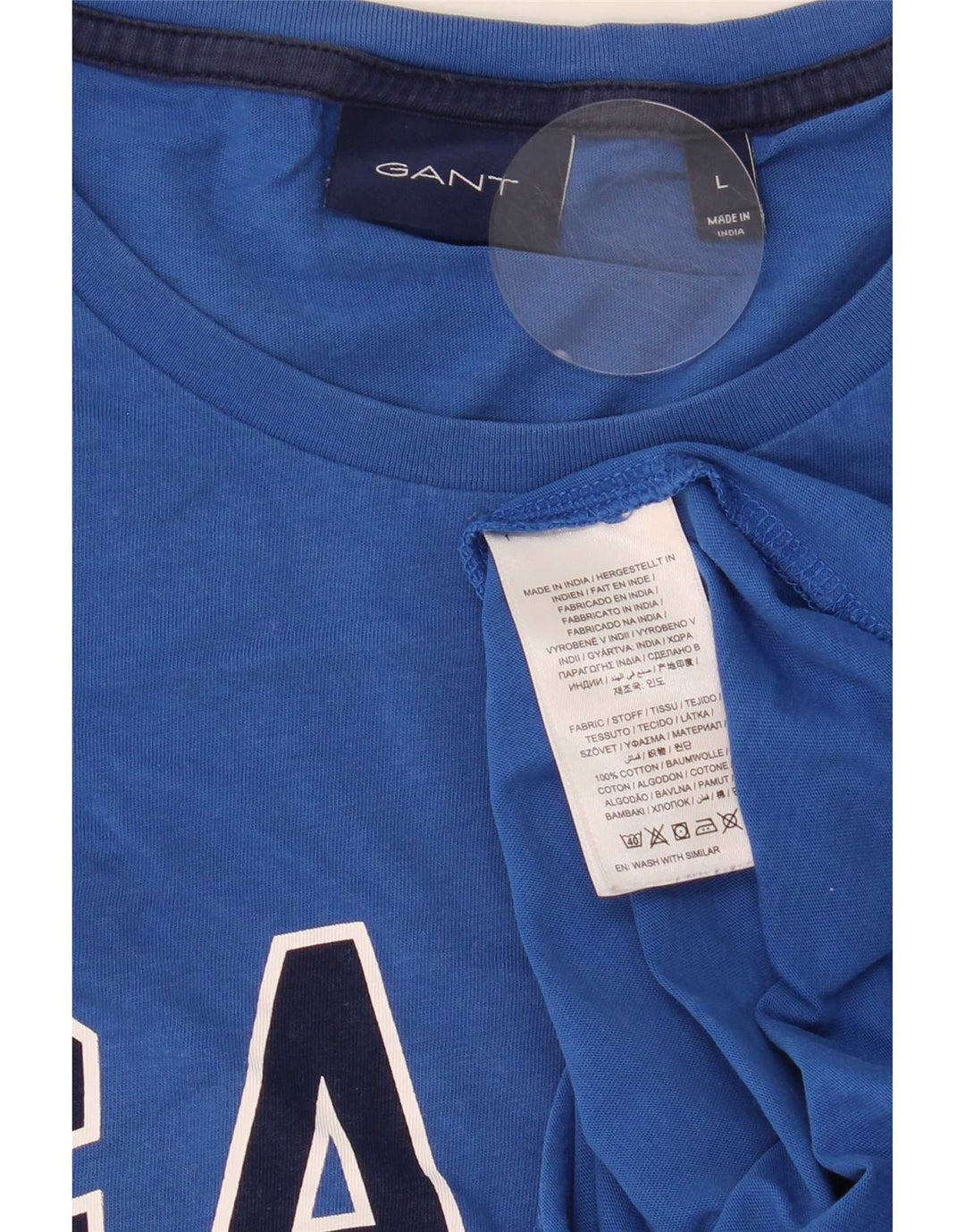 Gant Herren-T-Shirt mit Grafik, groß, aus blauer Baumwolle