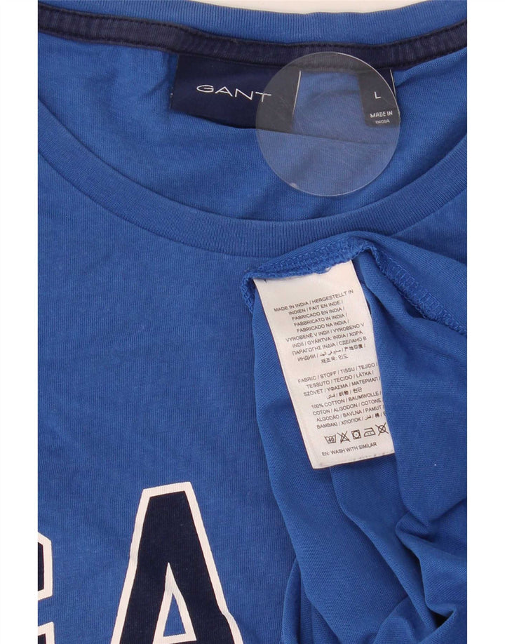 Gant Herren-T-Shirt mit Grafik, groß, aus blauer Baumwolle
