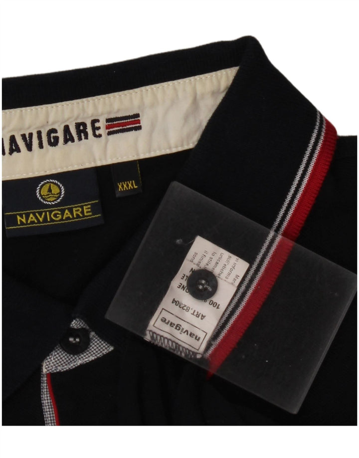NAVIGARE Herren Poloshirt 3XL Marineblau Baumwolle