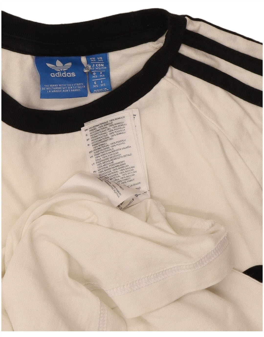 Adidas Herren Graphic Top Langarm XS Weiße Baumwolle