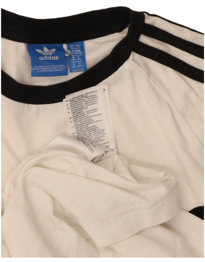 Adidas Herren Graphic Top Langarm XS Weiße Baumwolle