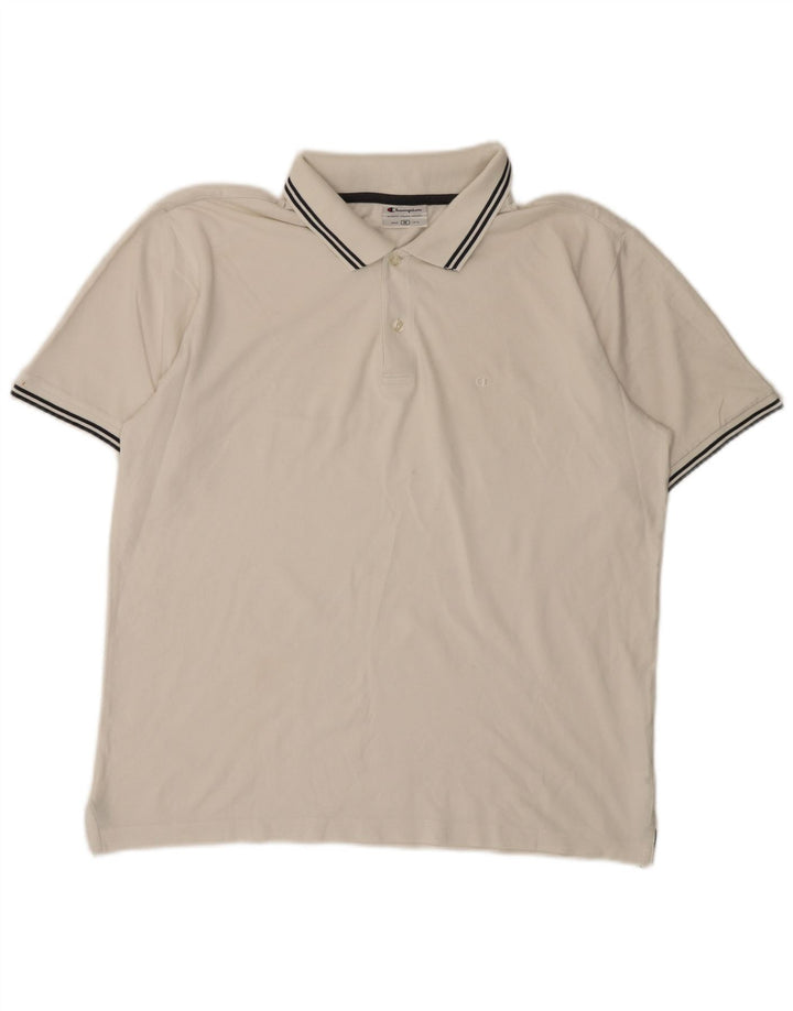 Champion Herren-Poloshirt aus mittelweißer Baumwolle