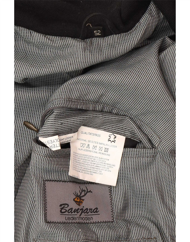 Banjara Herren Lederjacke IT 52 XL Schwarzes Leder