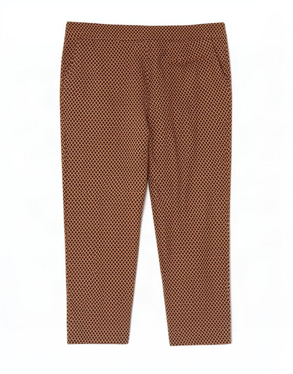 Marks & Spencer Damen Crop Suit Hose UK 16 Large W34 L26 Braun