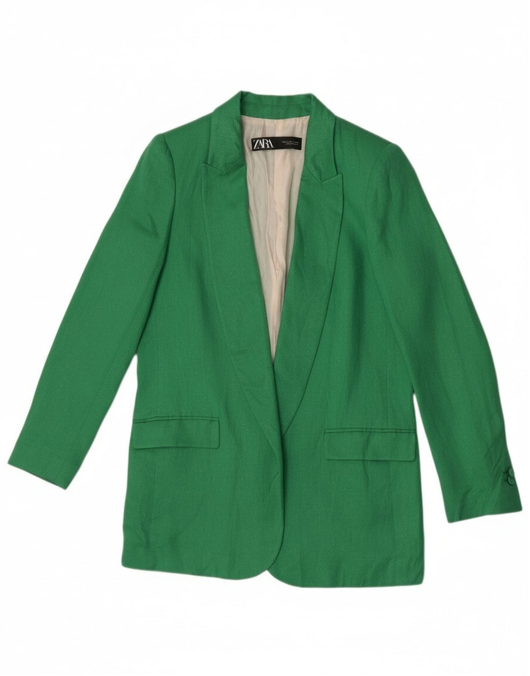 Offene Blazerjacke für Damen von Zara, Gr. 10, klein, Grün