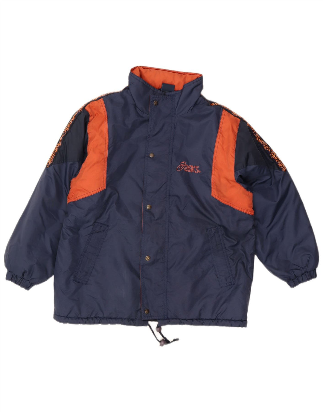 Asics Herren Graphic Windjacke UK 38 Mittel Marineblau Farbblock