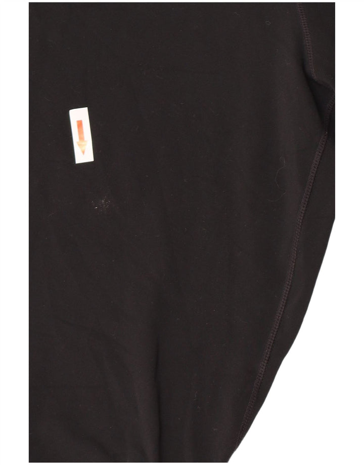 Nike Damen Dri Fit Capri Leggings UK 12 Medium Schwarz Polyester