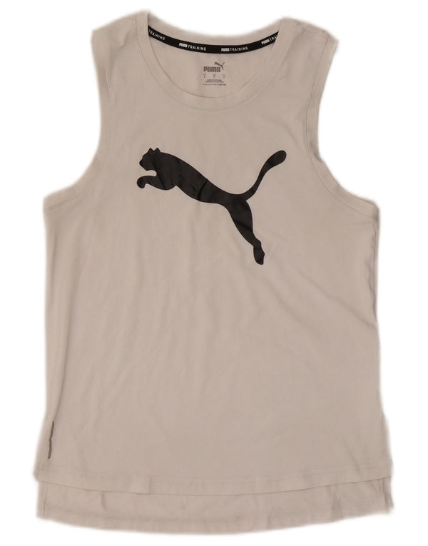 Puma Herren Grafik-Weste Top Small Weiß Polyester