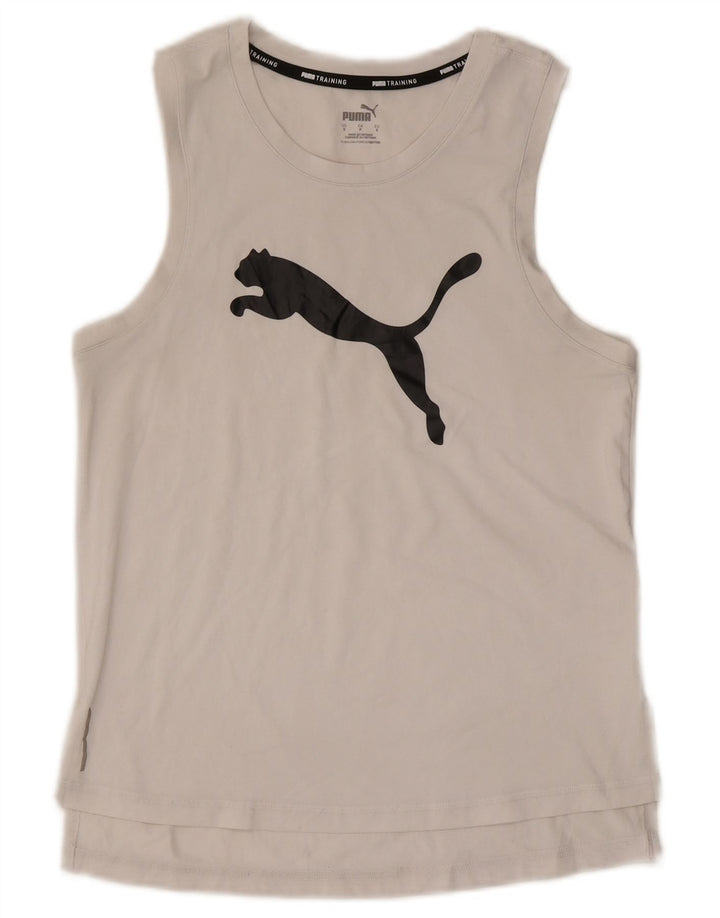 Puma Herren Grafik-Weste Top Small Weiß Polyester
