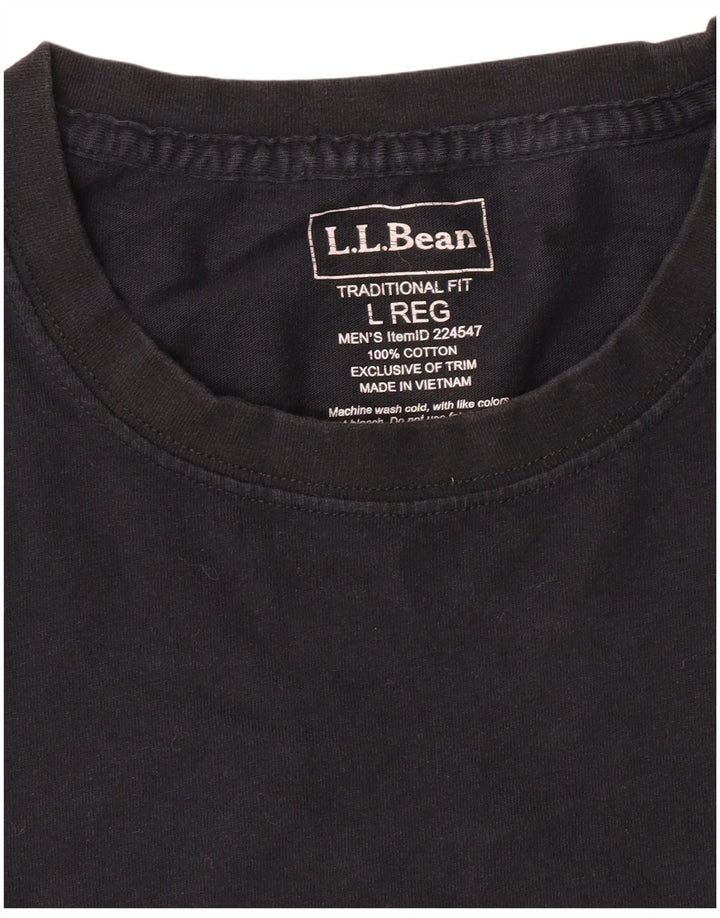 L.L.Bean Herren-T-Shirt mit traditioneller Passform, groß, aus schwarzer Baumwolle