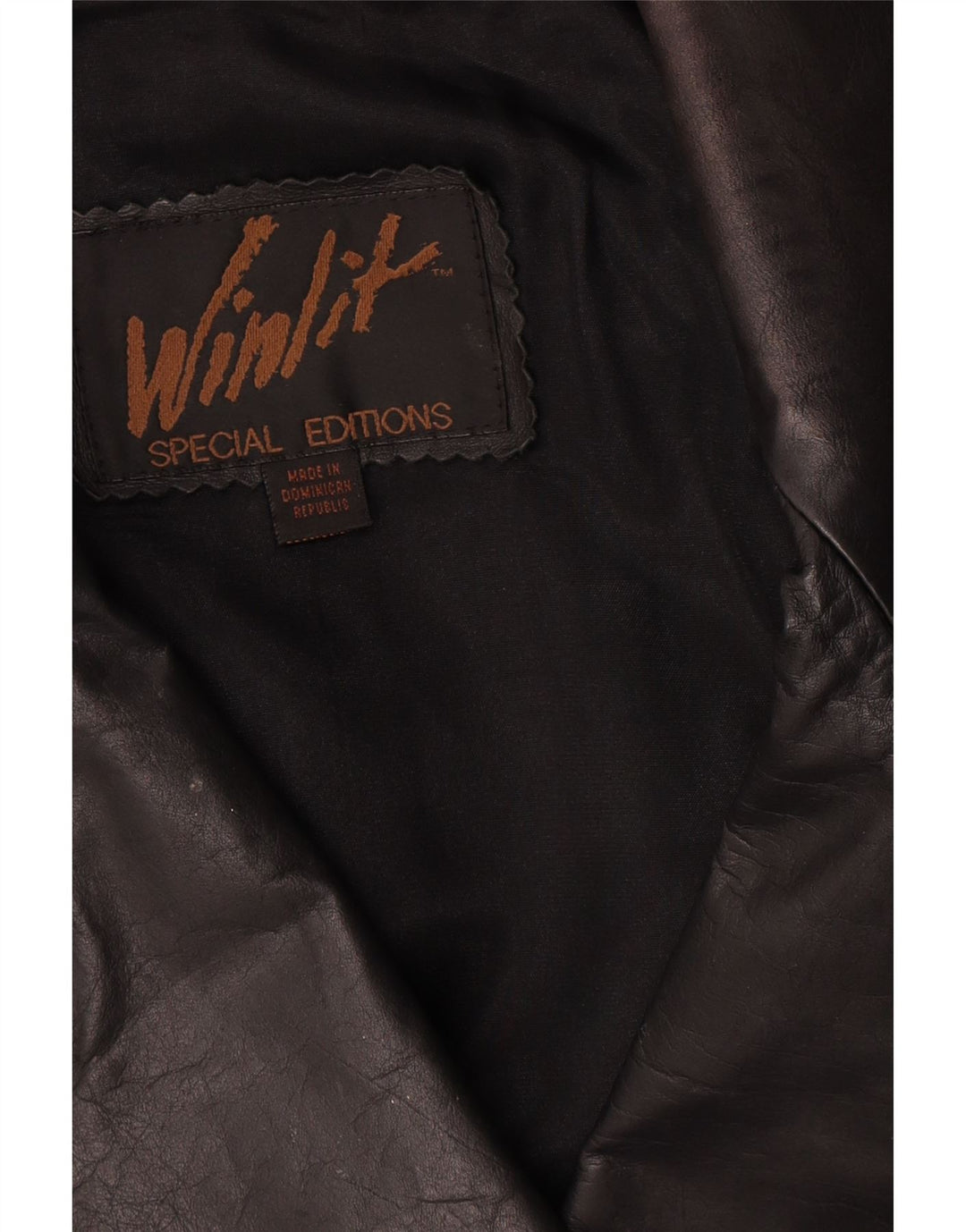 Vintage Damen Übergroßer Ledermantel UK 16 Large Schwarz