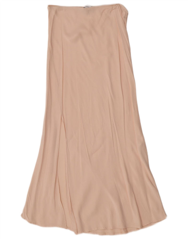 Warehouse Damen Maxirock UK 12 Medium W28 Beige Viskose
