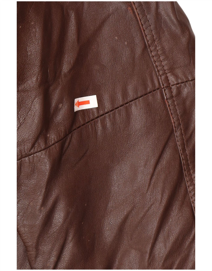 Vintage Herren Lederjacke IT 52 XL Braun