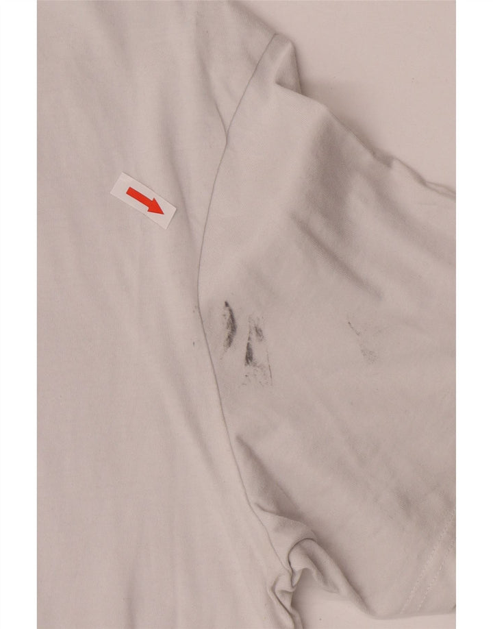 Adidas Herren Grafik-T-Shirt-Oberteil aus mittelweißer Baumwolle