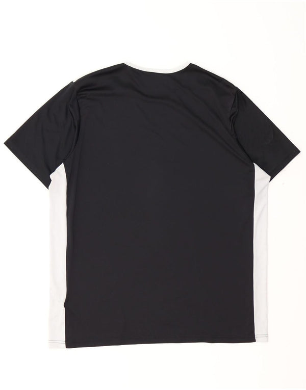 ADIDAS Herren Aeroready T-Shirt Top XL Schwarz Colourblock Polyester
