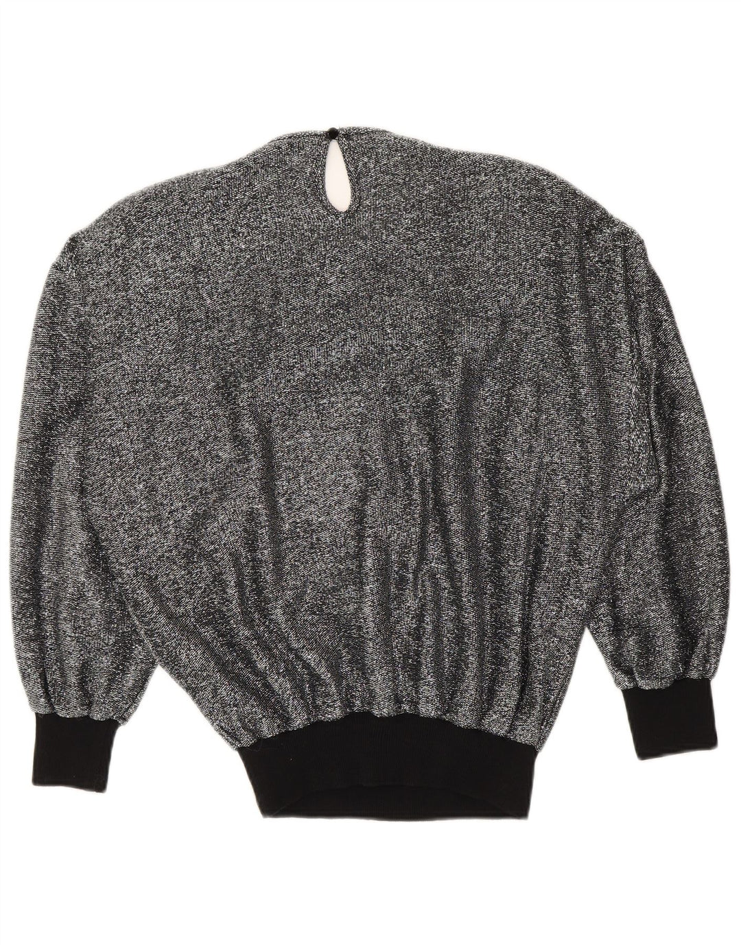 Vintage Damen Bluse Top UK 16 Groß Silber