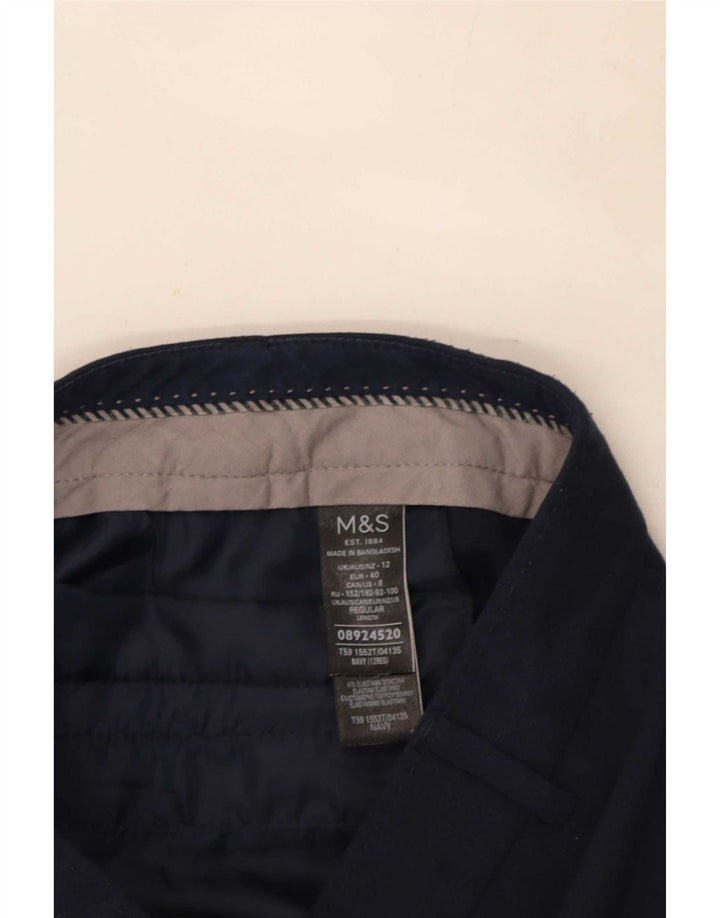 Marks & Spencer Damen Anzughose UK 12 M W30 L30 Marineblau
